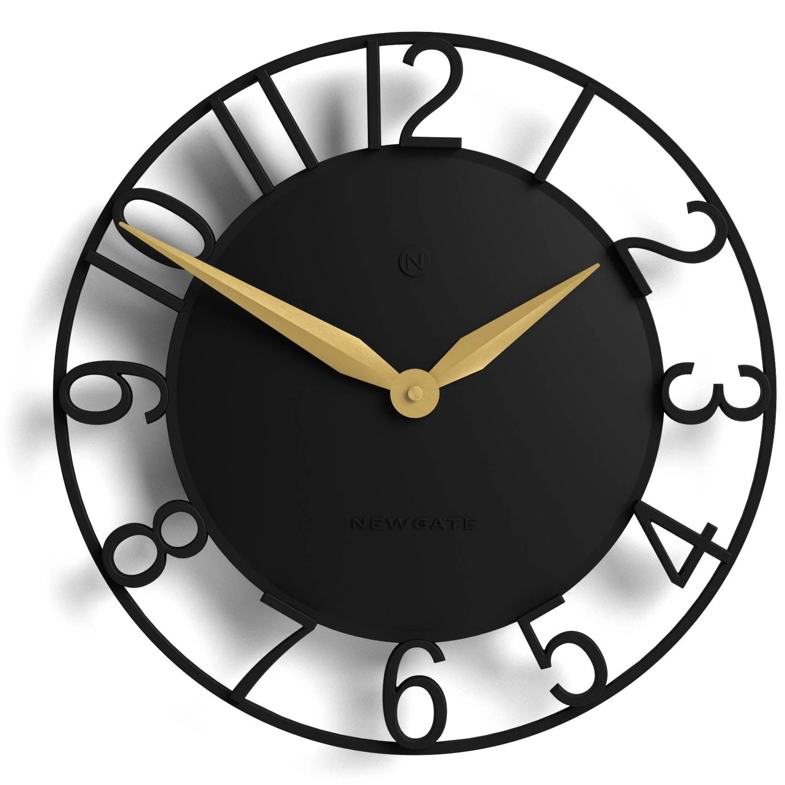 Newgate Time Traveller Open Skeleton Wall Clock Black 35cm NG-TIMET-K 1