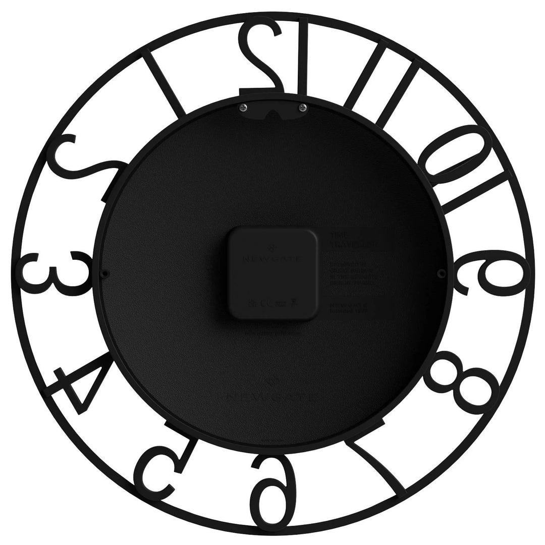 Newgate Time Traveller Open Skeleton Wall Clock Black 35cm NG-TIMET-K 7