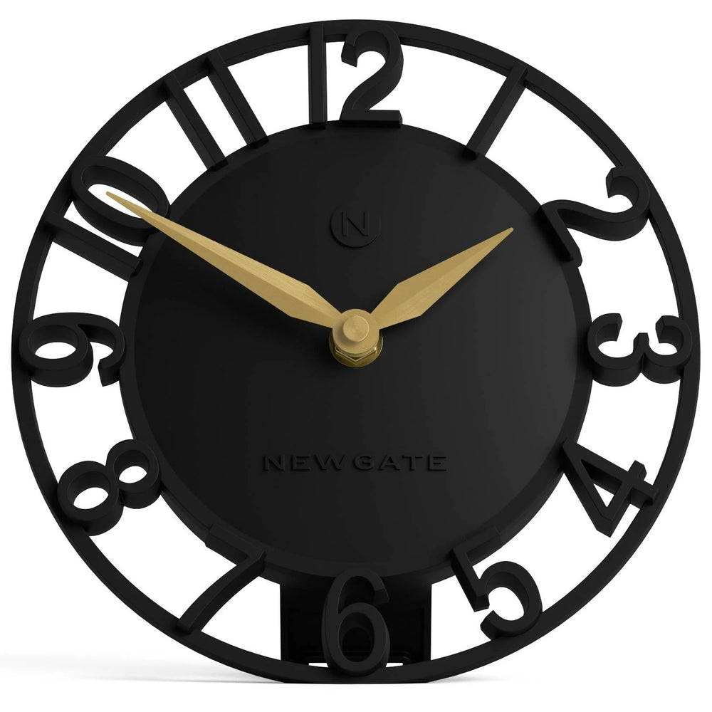 Newgate Timewarp Open Frame 3D Numerals Mantel Clock Black 18cm NG-MANTIMEW-K 1