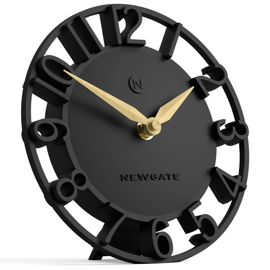 Newgate Timewarp Open Frame 3D Numerals Mantel Clock Black 18cm NG-MANTIMEW-K 2
