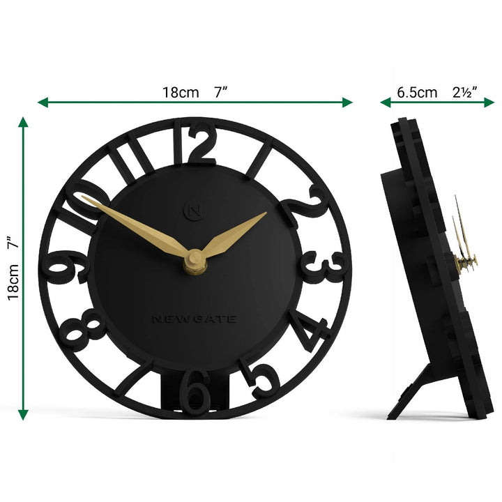 Newgate Timewarp Open Frame 3D Numerals Mantel Clock Black 18cm NG-MANTIMEW-K 6