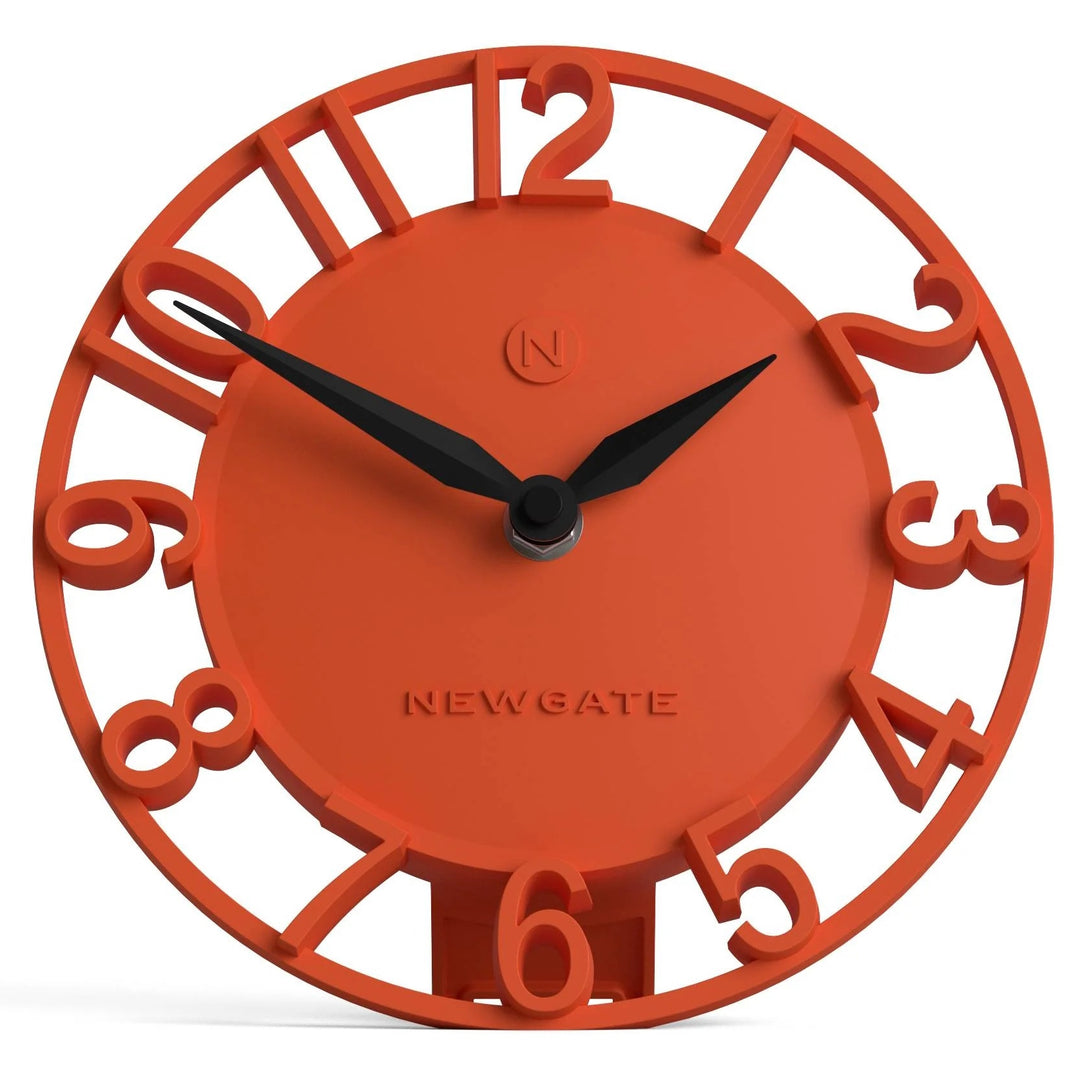 Newgate Timewarp Open Frame 3D Numerals Mantel Clock Orange 18cm NG-MANTIMEW-PO 1