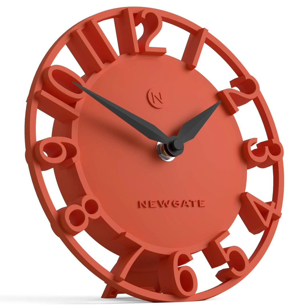 Newgate Timewarp Open Frame 3D Numerals Mantel Clock Orange 18cm NG-MANTIMEW-PO 2