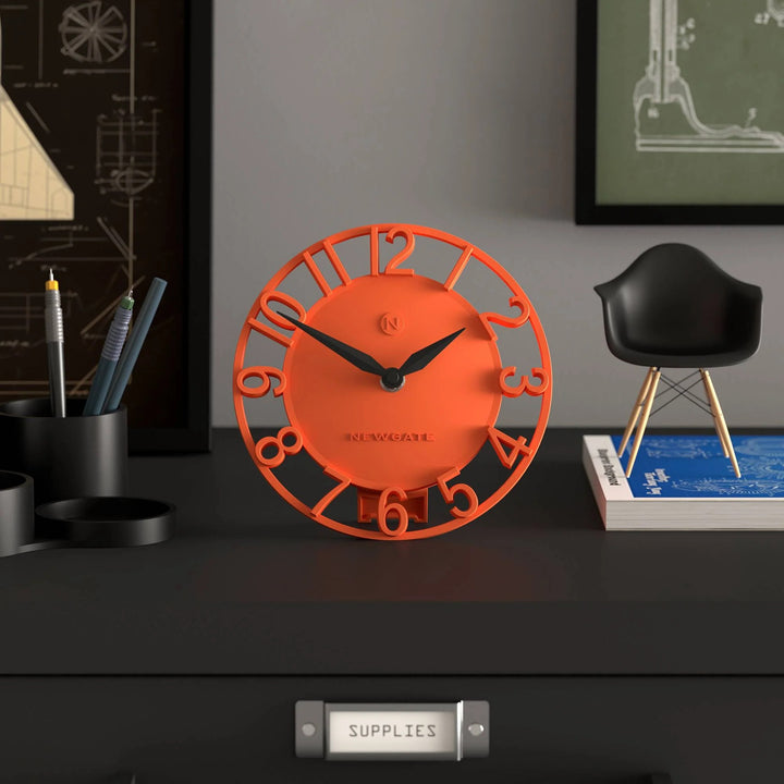 Newgate Timewarp Open Frame 3D Numerals Mantel Clock Orange 18cm NG-MANTIMEW-PO 3