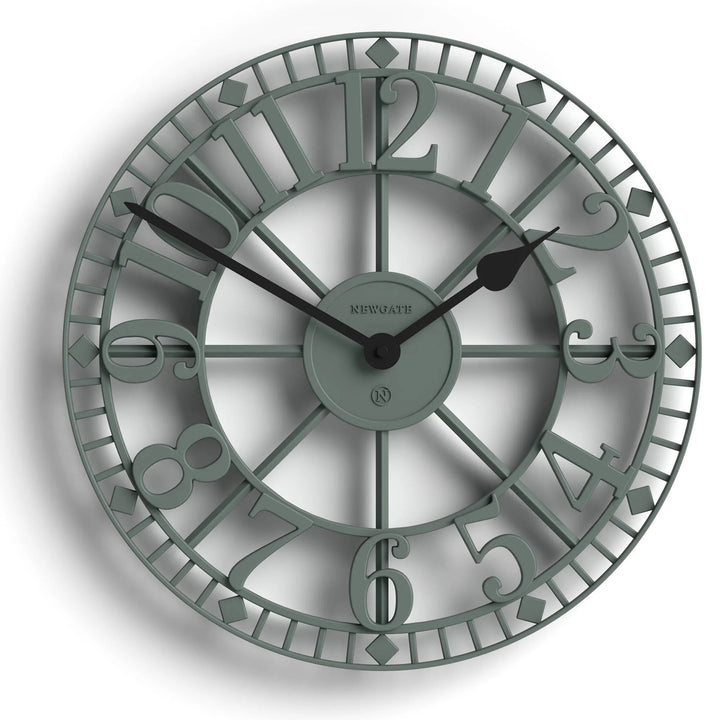 Newgate Warehouse Open Skeleton Wall Clock Asparagus Green 40cm NG-WAREH-ASG 1
