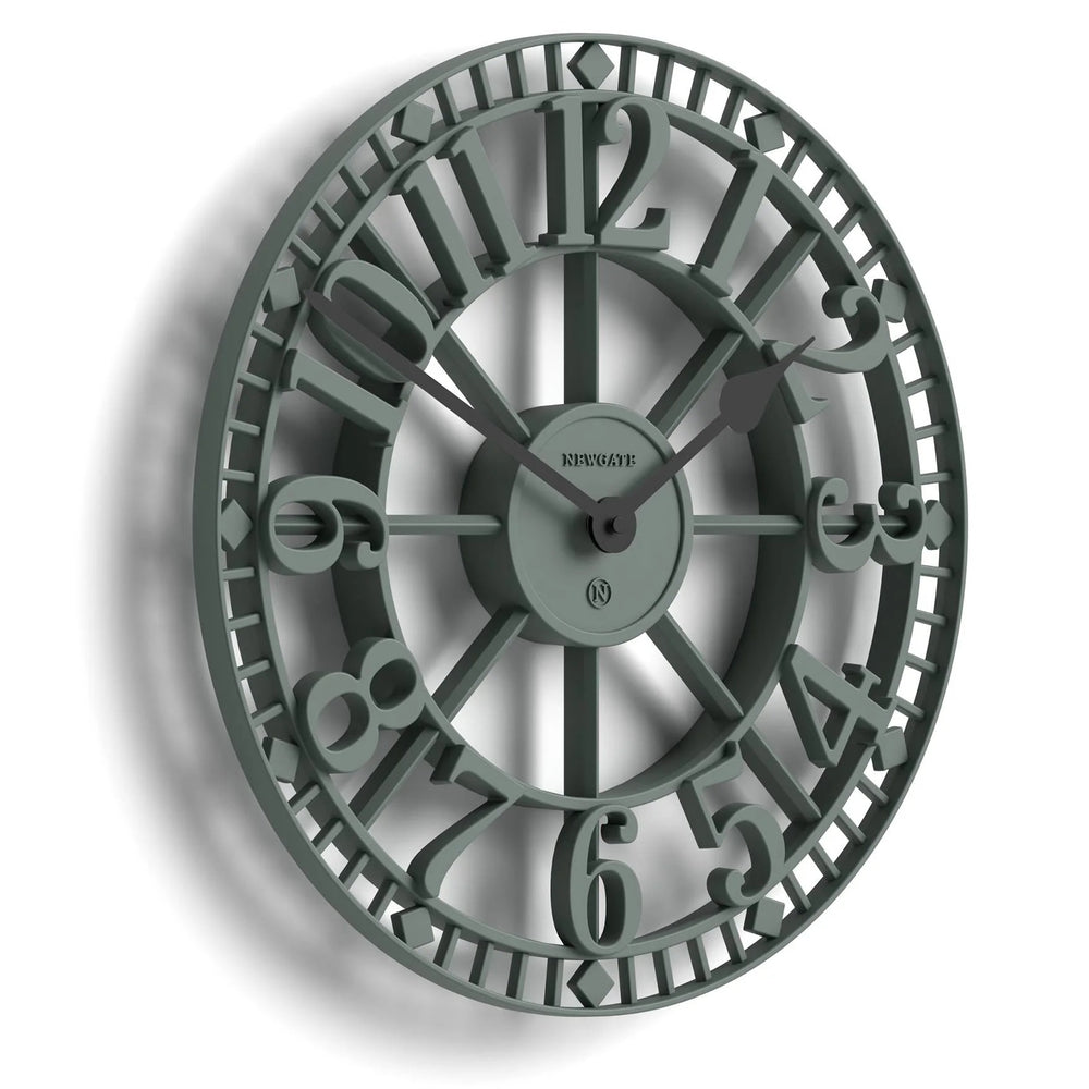 Newgate Warehouse Open Skeleton Wall Clock Asparagus Green 40cm NG-WAREH-ASG 2