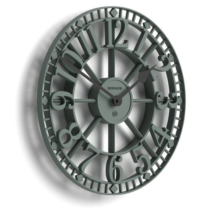 Newgate Warehouse Open Skeleton Wall Clock Asparagus Green 40cm NG-WAREH-ASG 2
