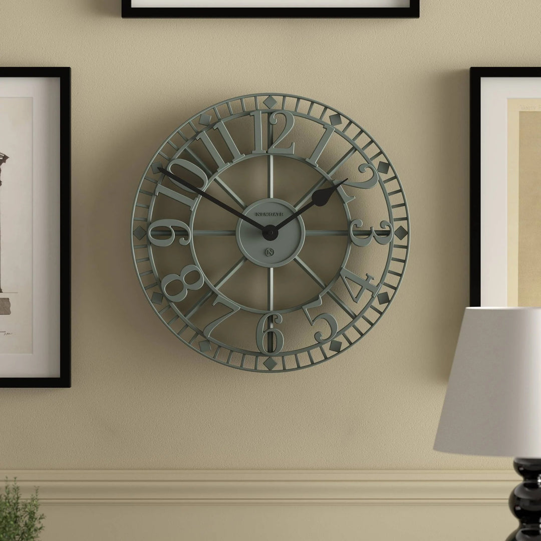 Newgate Warehouse Open Skeleton Wall Clock Asparagus Green 40cm NG-WAREH-ASG 3