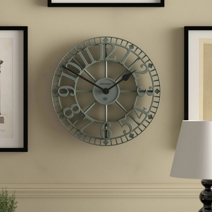 Newgate Warehouse Open Skeleton Wall Clock Asparagus Green 40cm NG-WAREH-ASG 3