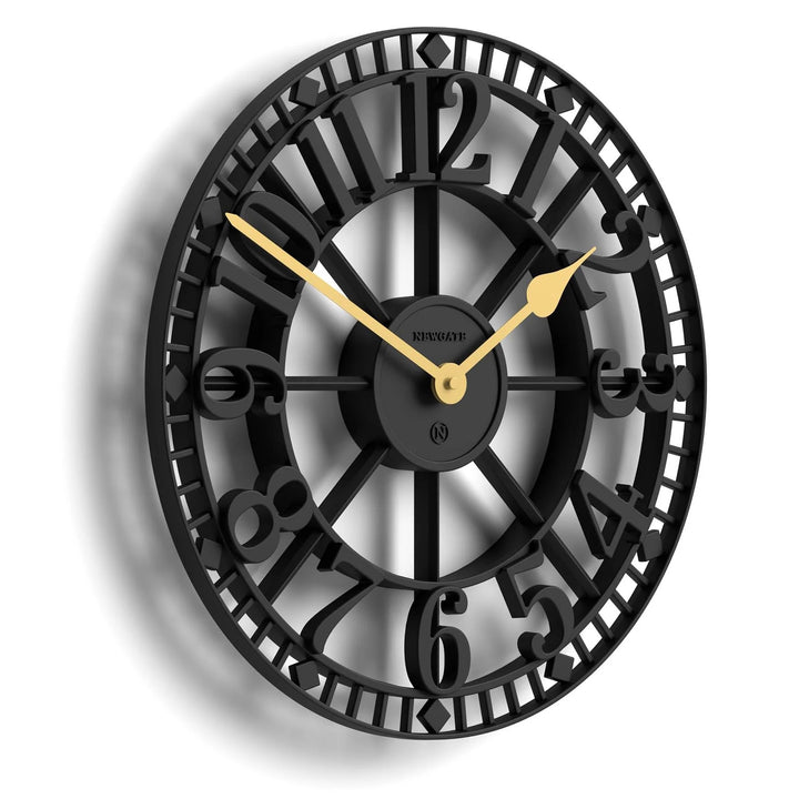 Newgate Warehouse Open Skeleton Wall Clock Black 40cm NG-WAREH-K 2