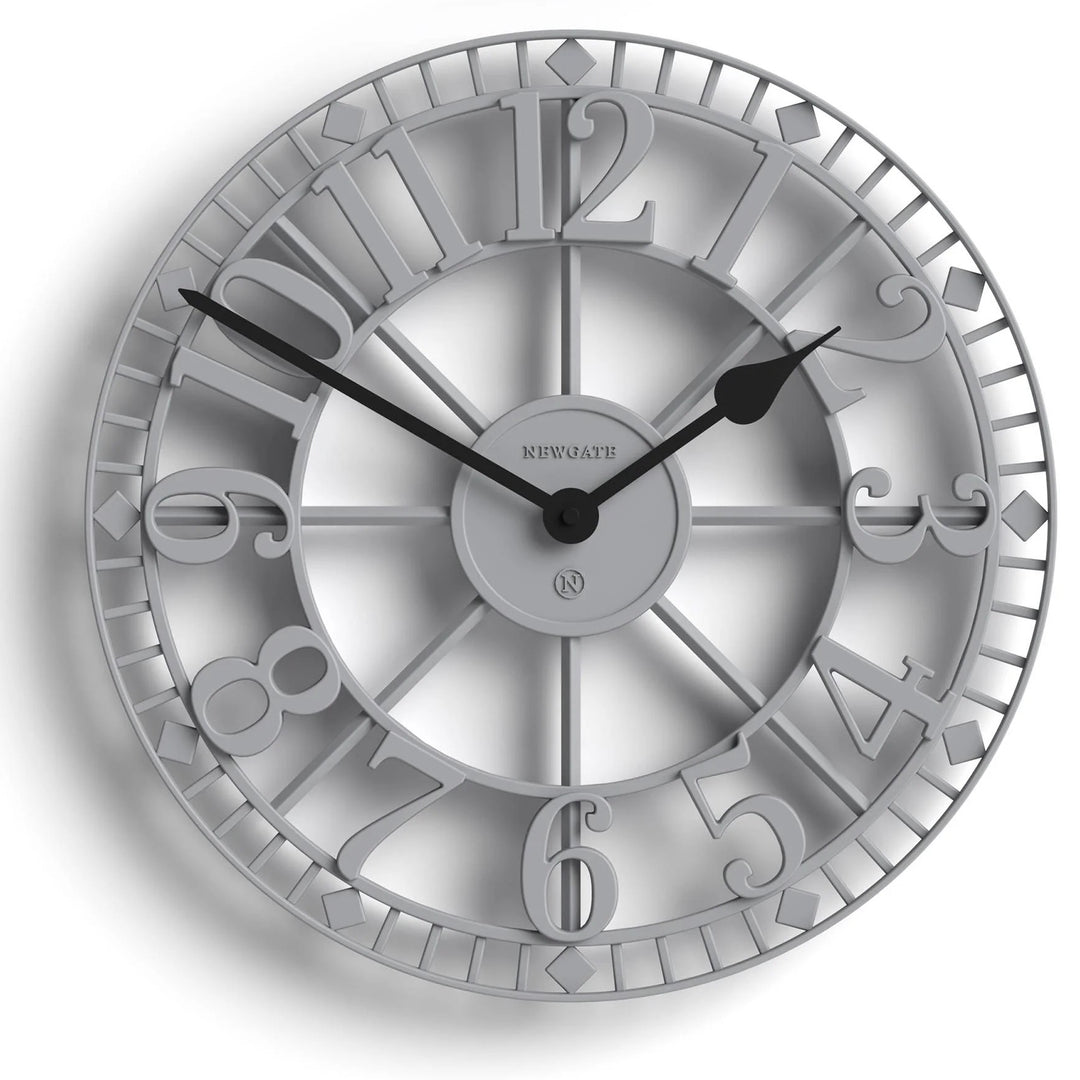 Newgate Warehouse Open Skeleton Wall Clock Clockwork Grey 40cm NG-WAREH-CGY 1