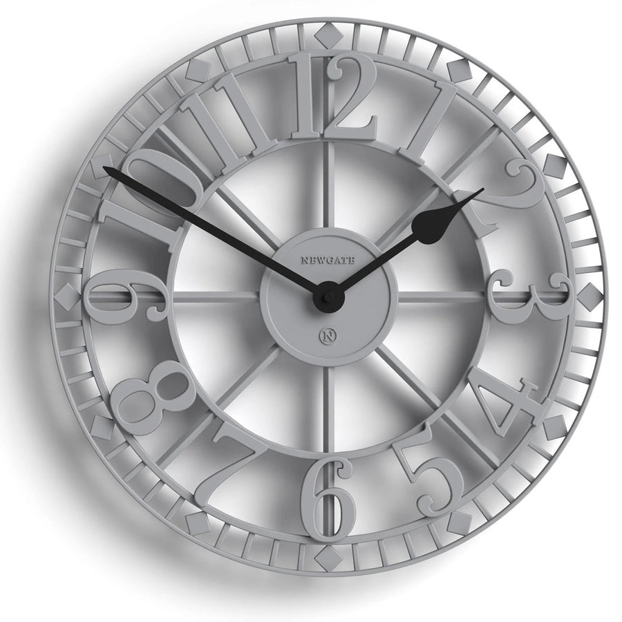 Newgate Warehouse Open Skeleton Wall Clock Clockwork Grey 40cm NG-WAREH-CGY 1