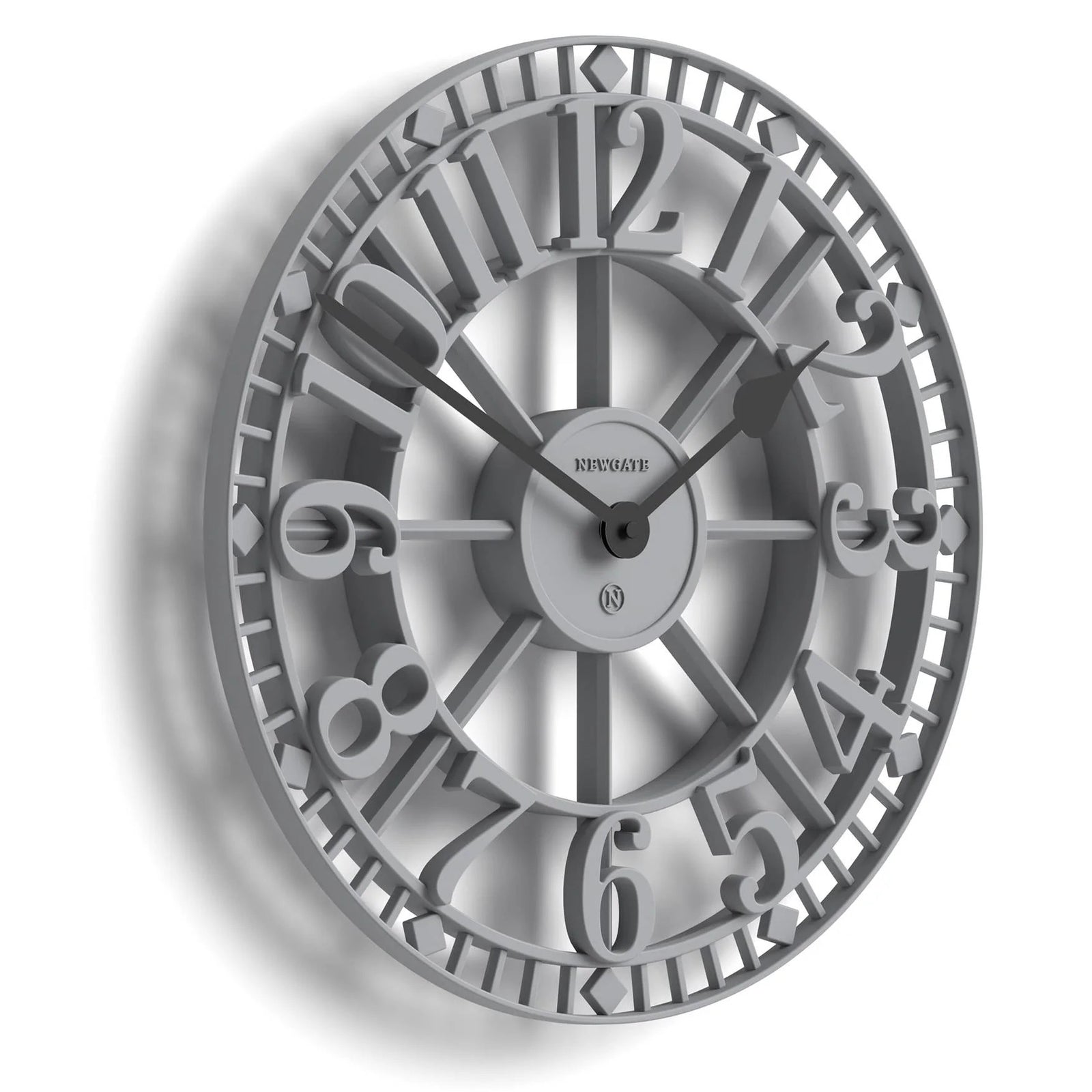 Newgate Warehouse Open Skeleton Wall Clock Clockwork Grey 40cm NG-WAREH-CGY 2