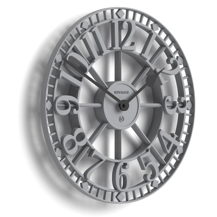 Newgate Warehouse Open Skeleton Wall Clock Clockwork Grey 40cm NG-WAREH-CGY 2