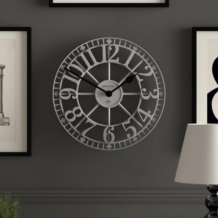 Newgate Warehouse Open Skeleton Wall Clock Clockwork Grey 40cm NG-WAREH-CGY 3