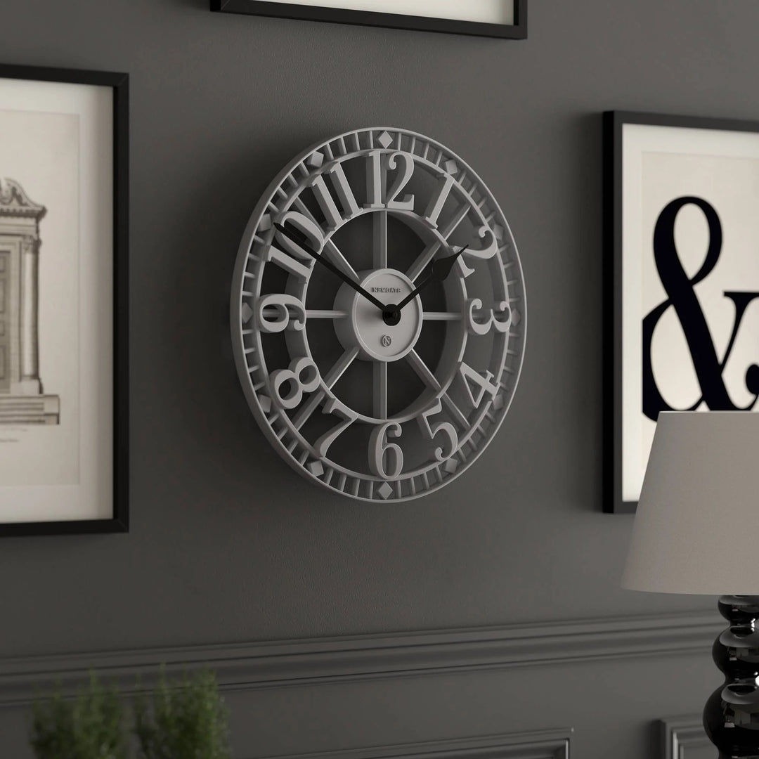 Newgate Warehouse Open Skeleton Wall Clock Clockwork Grey 40cm NG-WAREH-CGY 4