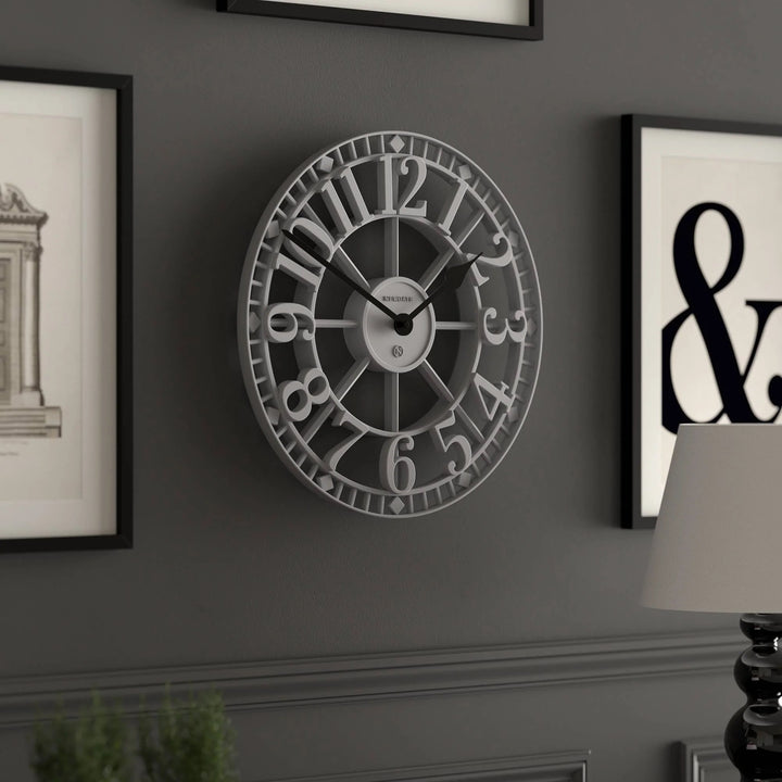 Newgate Warehouse Open Skeleton Wall Clock Clockwork Grey 40cm NG-WAREH-CGY 4