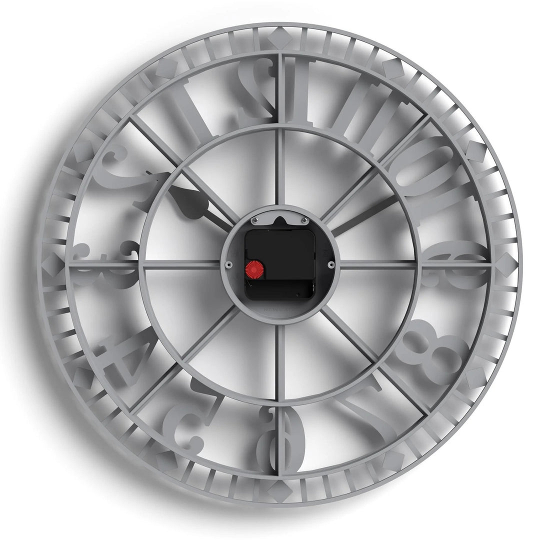 Newgate Warehouse Open Skeleton Wall Clock Clockwork Grey 40cm NG-WAREH-CGY 7