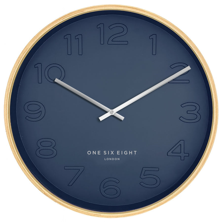 One Six Eight London Bella Wooden Wall Clock Ocean Blue 41cm 23216 1 #size_41cm