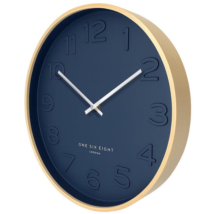 One Six Eight London Bella Wooden Wall Clock Ocean Blue 41cm 23216 2 #size_41cm