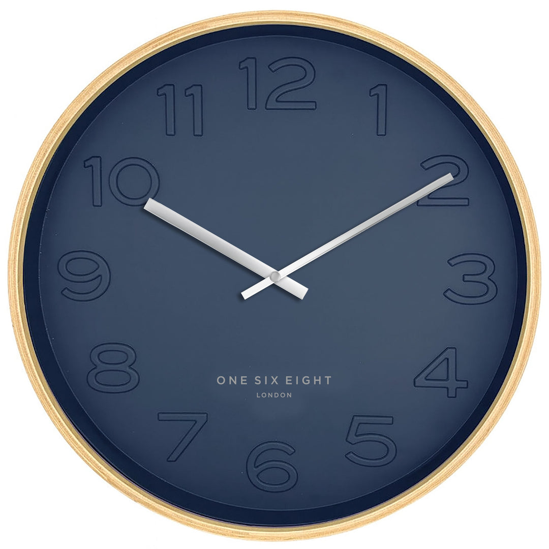 One Six Eight London Bella Wooden Wall Clock Ocean Blue 53cm 23219 1 #size_53cm