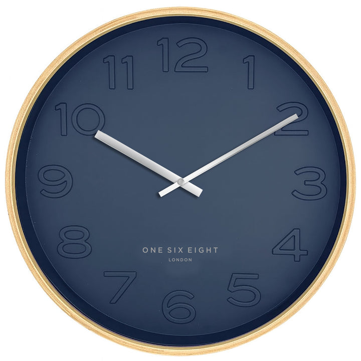 One Six Eight London Bella Wooden Wall Clock Ocean Blue 53cm 23219 1 #size_53cm