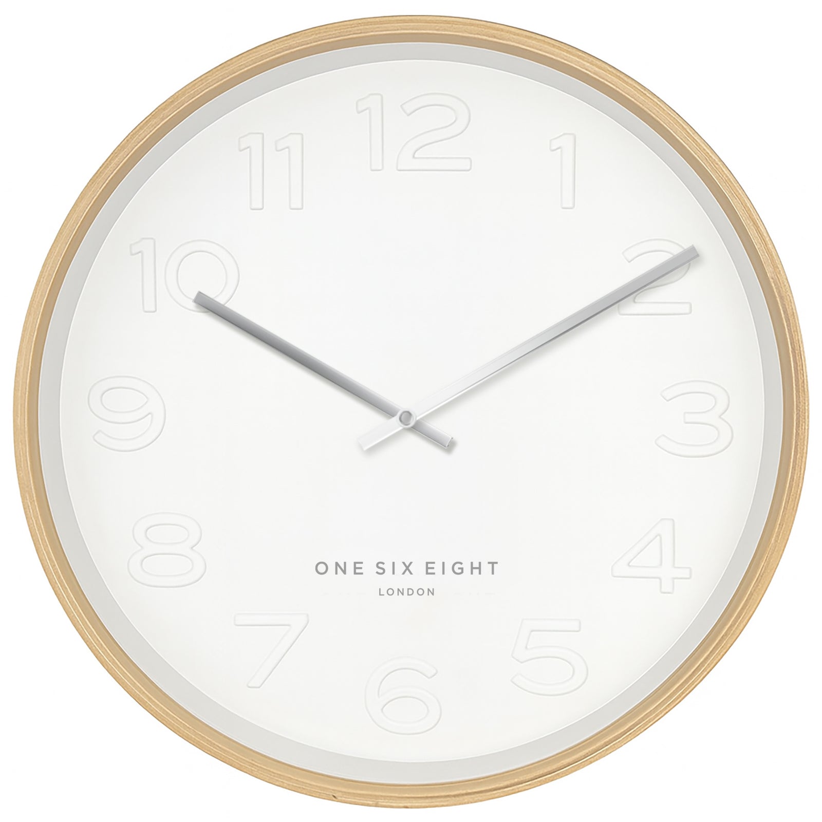 One Six Eight London Bella Wooden Wall Clock White 41cm 23215 1 #size_41cm