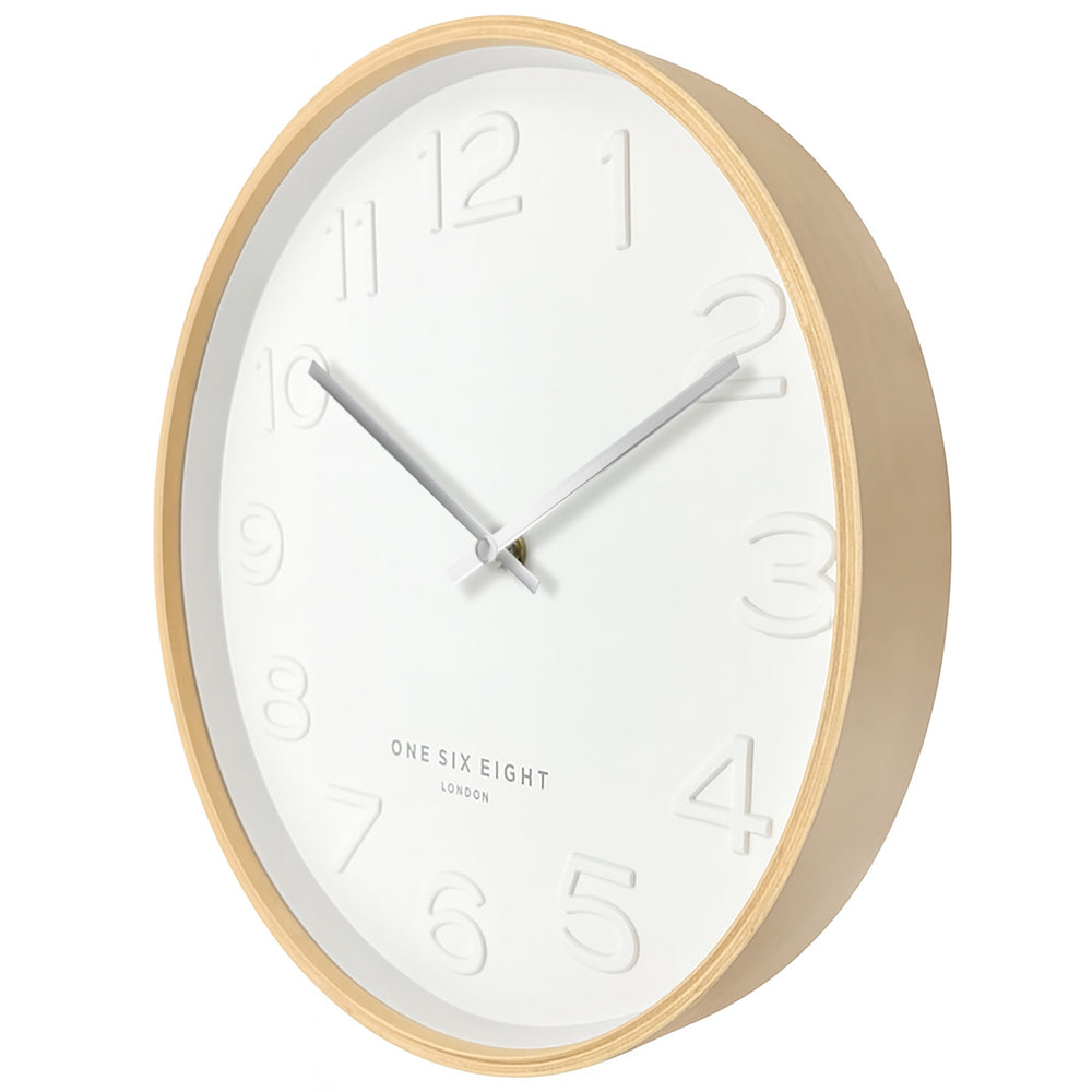 One Six Eight London Bella Wooden Wall Clock White 41cm 23215 2 #size_41cm