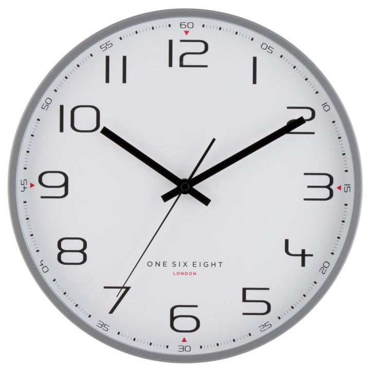 One Six Eight London Carmen Wall Clock Cool Grey 30cm 22114 3 #size_30cm