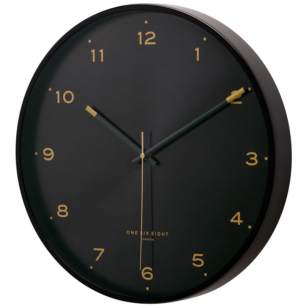 One Six Eight London Elsa Wall Clock Black 40cm 23166 2 #size_30cm