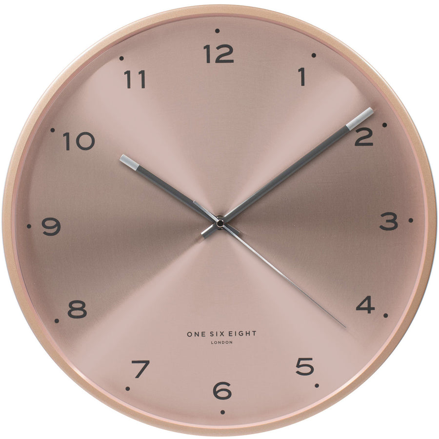 One Six Eight London Elsa Wall Clock Champagne Blush 30cm 23170 1