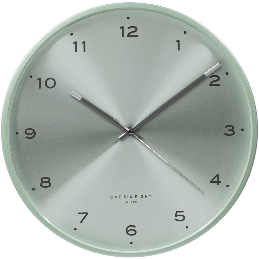 One Six Eight London Elsa Wall Clock Sage Green 30cm 23168 1