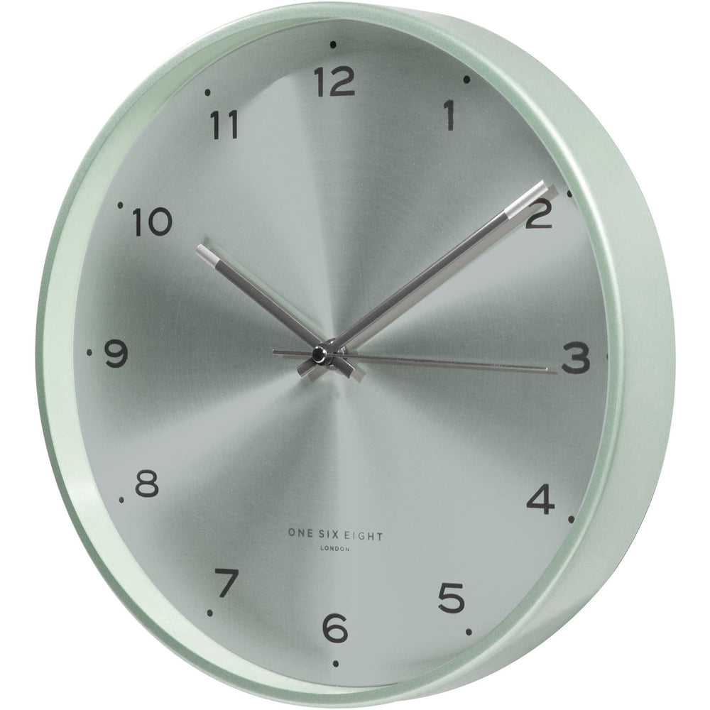 One Six Eight London Elsa Wall Clock Sage Green 30cm 23168 2