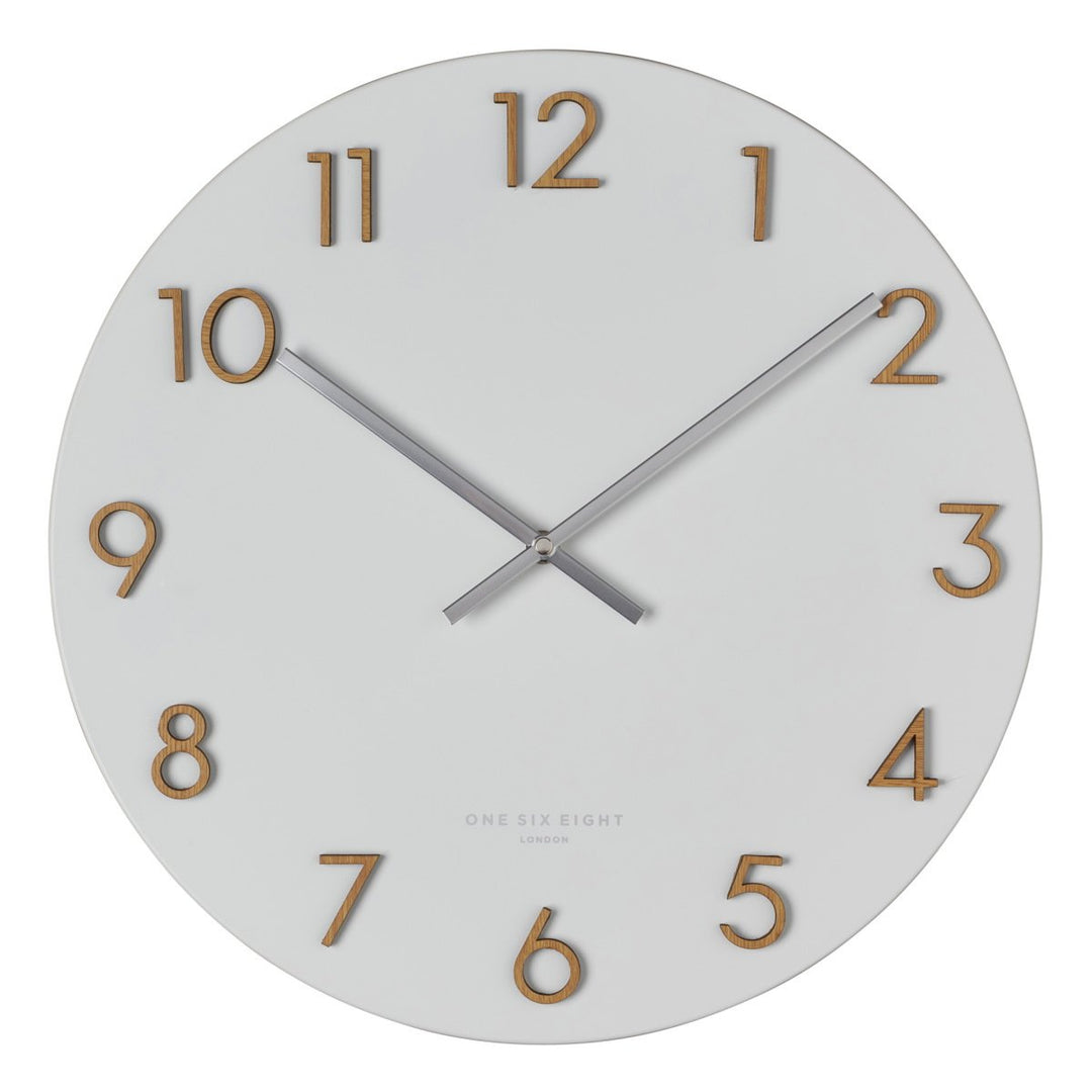 One Six Eight London Katelyn Metal Wall Clock White 40cm 22151 1 #size_40cm