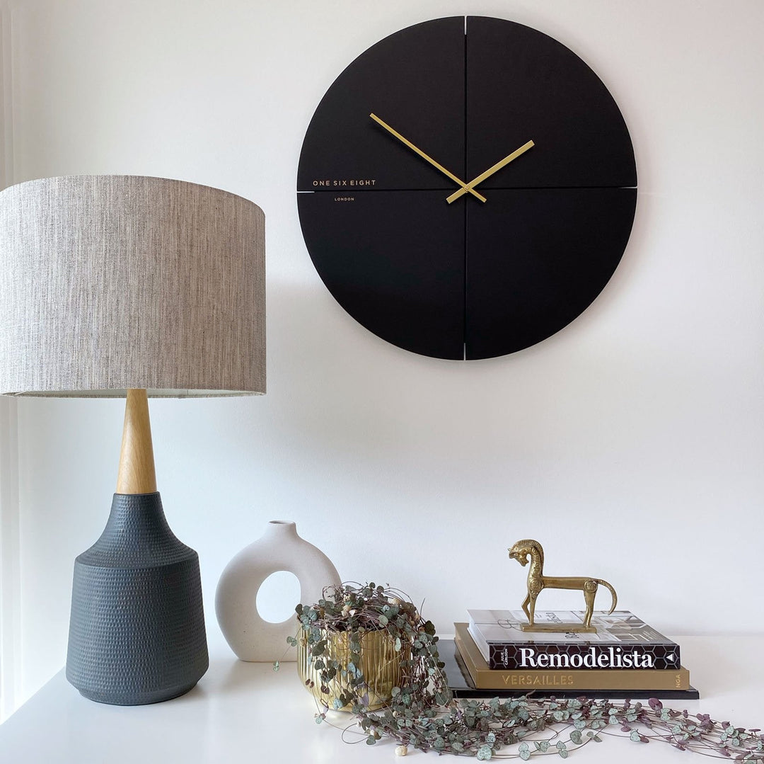 One Six Eight London Liam Minimal Wall Clock Charcoal Grey 60cm 23019L Lifestyle 1 #size_60cm