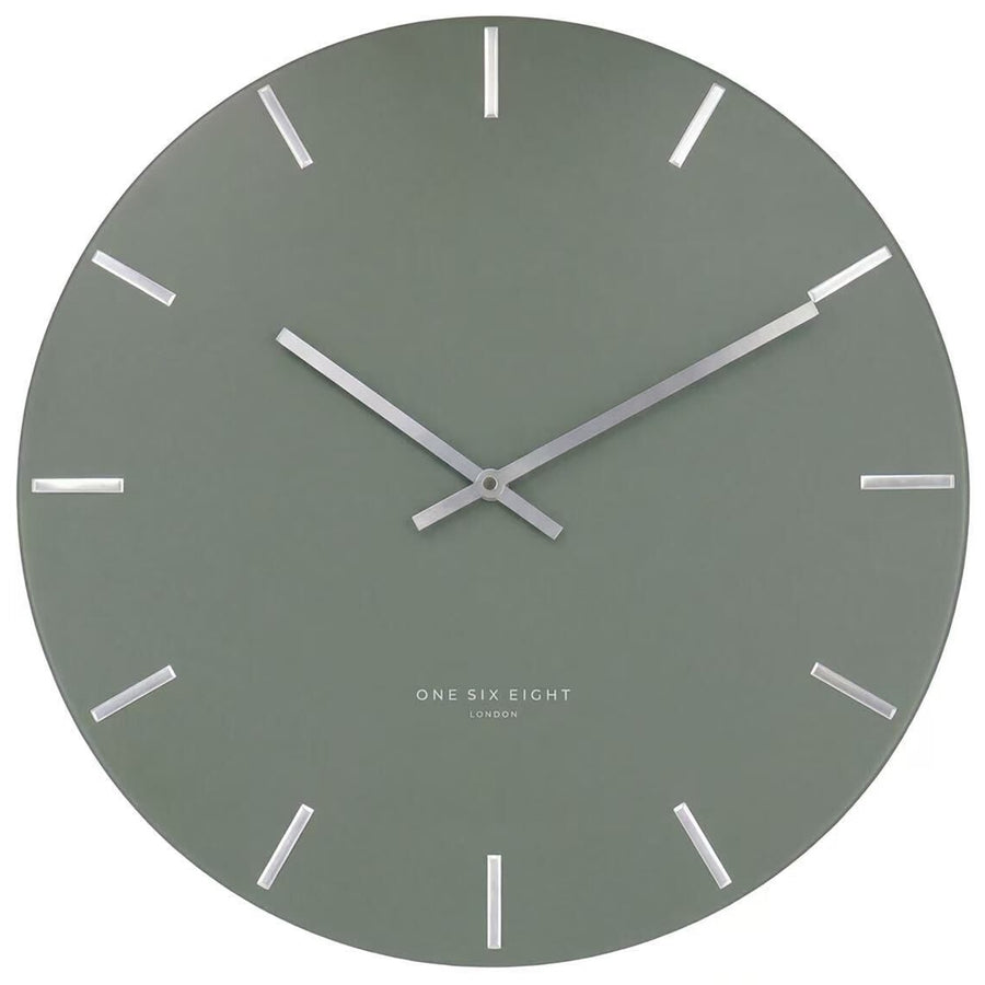 One Six Eight London Luca Wall Clock Olive Green 40cm 24038 1