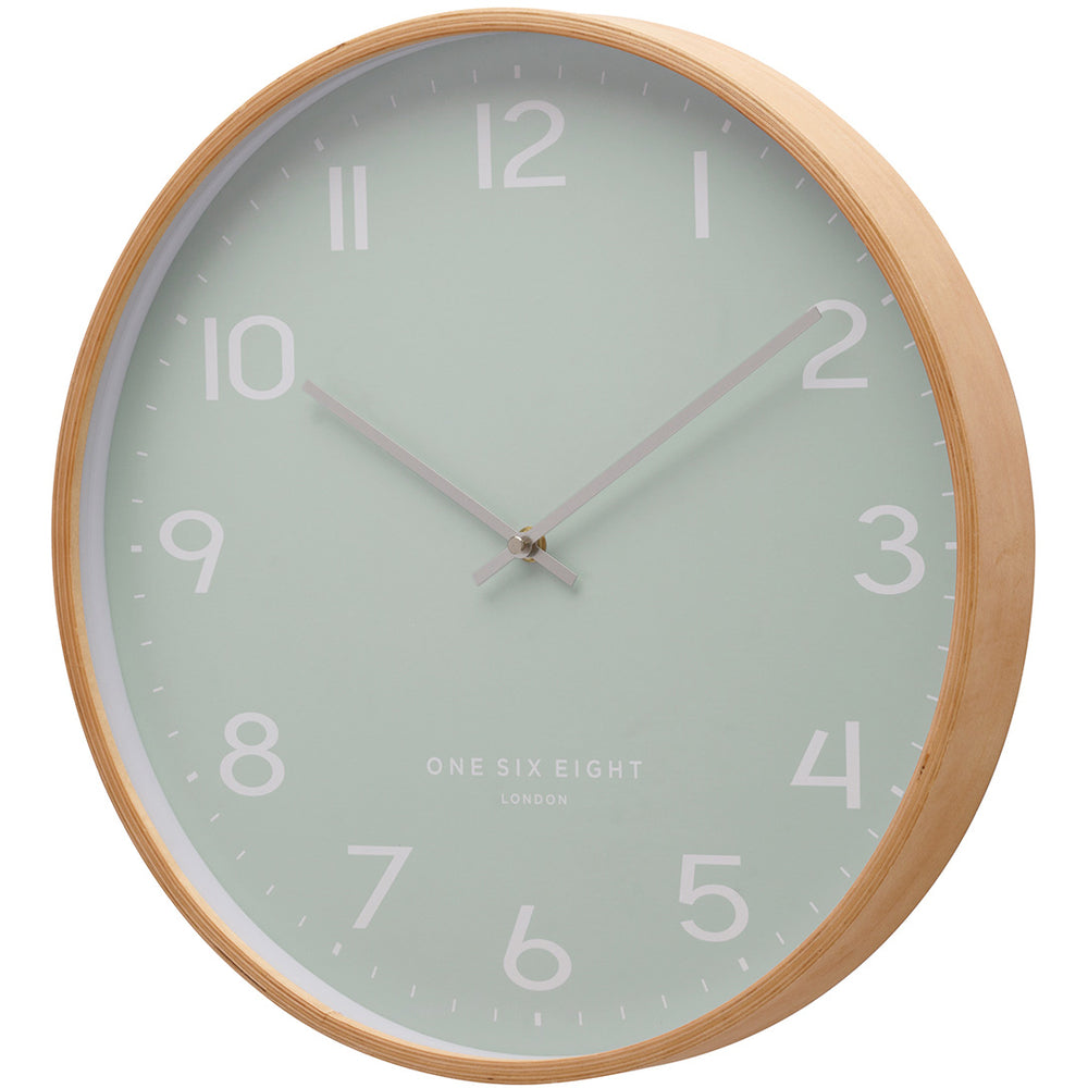 One Six Eight London Olivia Wall Clock Aqua Green 53cm 23186 2