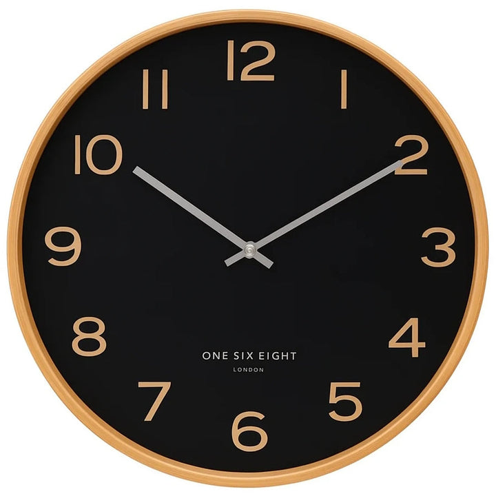 One Six Eight London Wallace Wooden Wall Clock Black 53cm 23220 1 #size_53cm