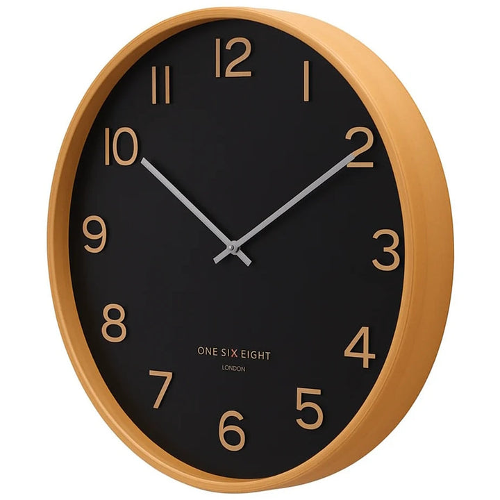One Six Eight London Wallace Wooden Wall Clock Black 53cm 23220 2 #size_53cm