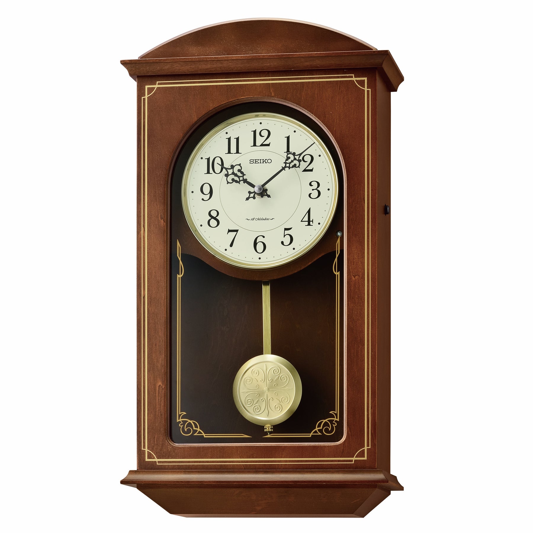 Buy Seiko Albert Wooden Pendulum Musical Mantel Clock 46cm Online