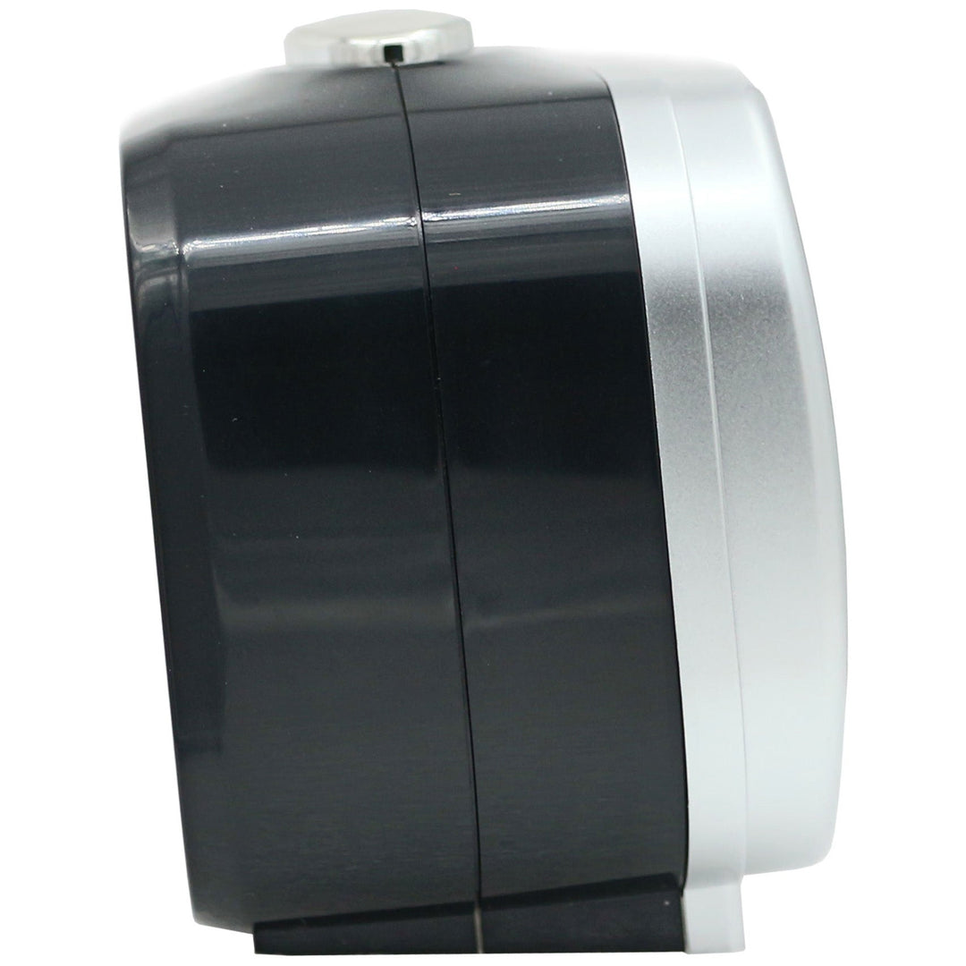Seiko Amaro Luminous Analog Bedside Alarm Clock Silver 10cm QHK060-S 2