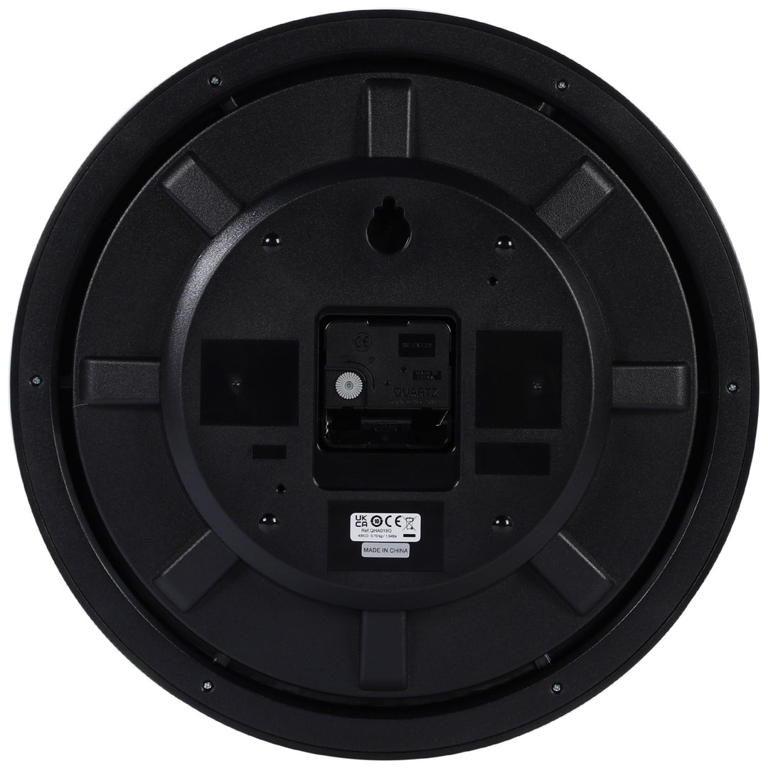 Seiko Lunovia Gold Accent Wall Clock Black 33cm QHA018-G 3