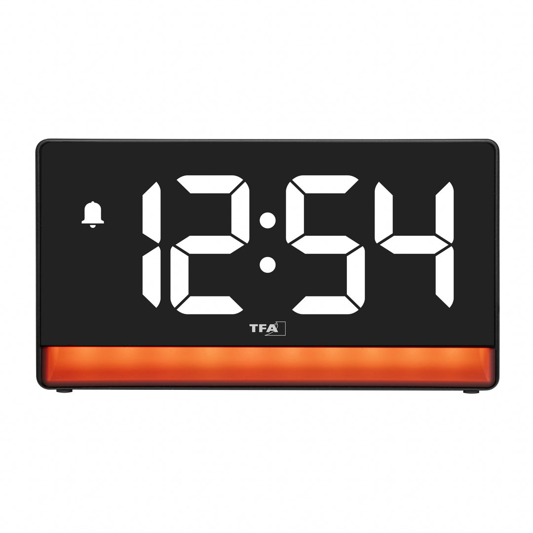 TFA Aura USB Powered LED Mood Light Alarm Clock 17cm 60.2051.01 10