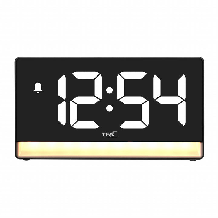 TFA Aura USB Powered LED Mood Light Alarm Clock 17cm 60.2051.01 11
