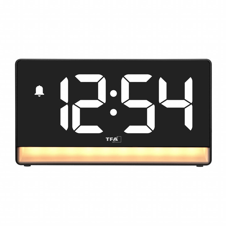 TFA Aura USB Powered LED Mood Light Alarm Clock 17cm 60.2051.01 12