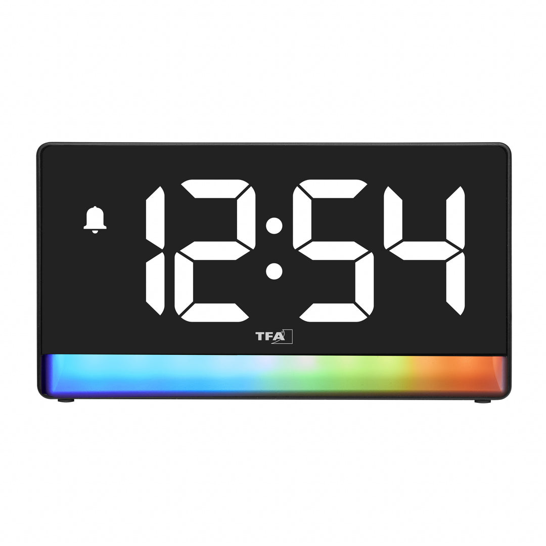 TFA Aura USB Powered LED Mood Light Alarm Clock 17cm 60.2051.01 7