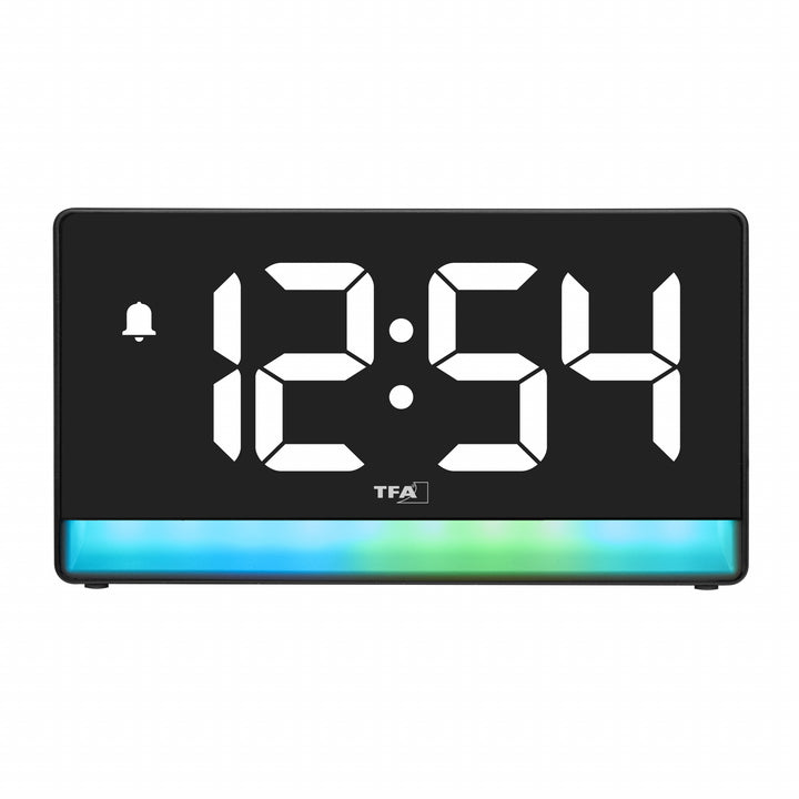 TFA Aura USB Powered LED Mood Light Alarm Clock 17cm 60.2051.01 8