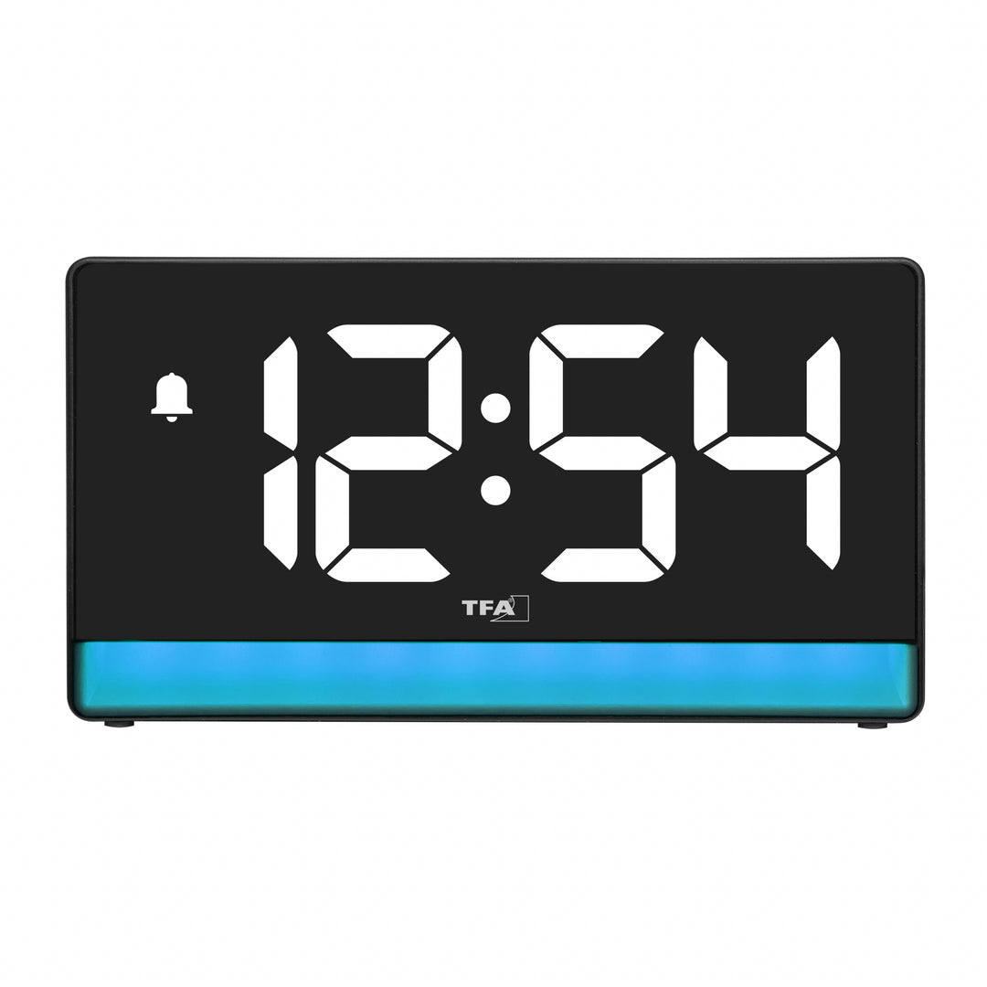 TFA Aura USB Powered LED Mood Light Alarm Clock 17cm 60.2051.01 9