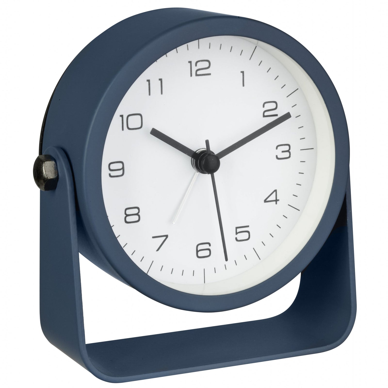 TFA Germany Azure Analog Rotating Stand Metal Alarm Clock Blue 10cm 60.1042.06 1