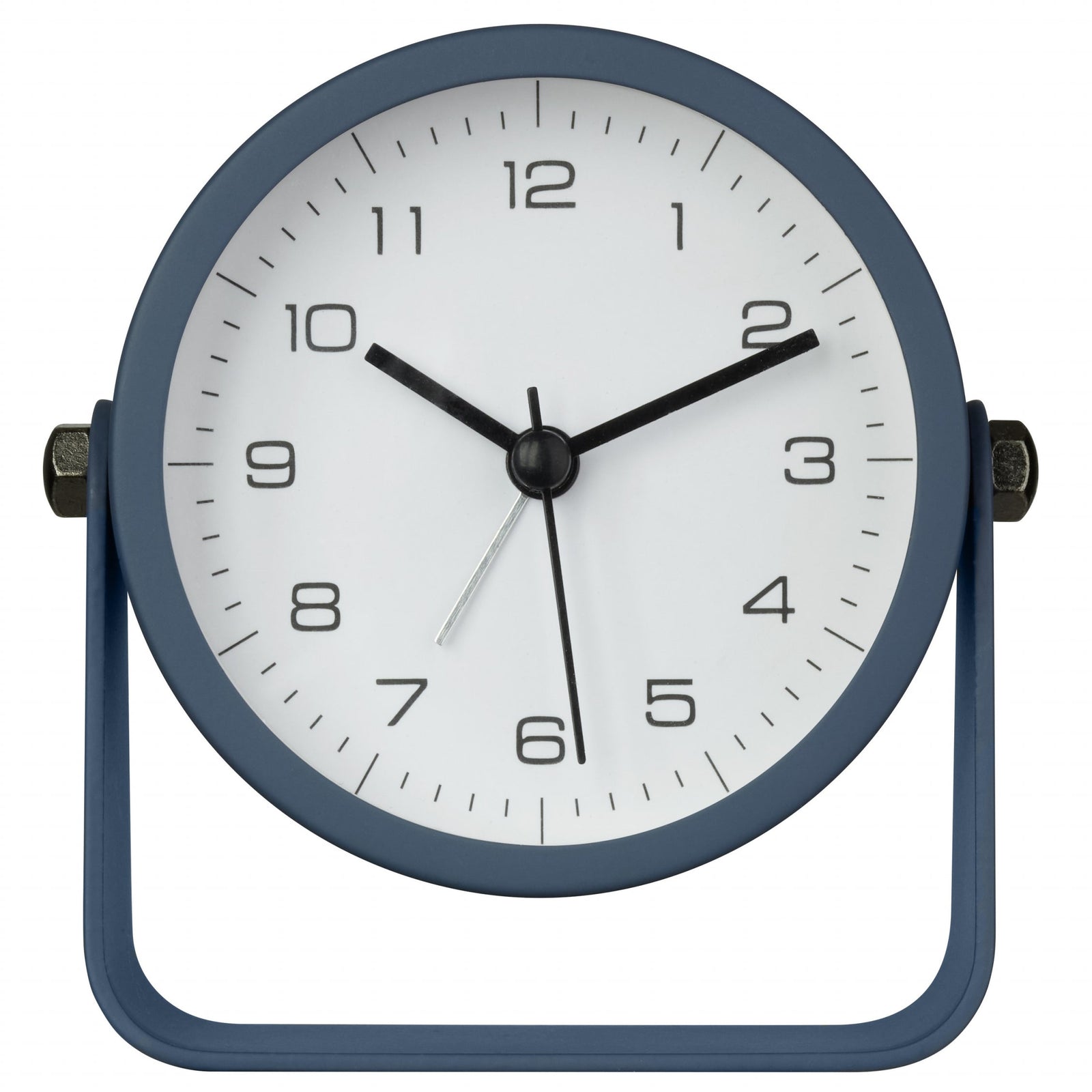 TFA Germany Azure Analog Rotating Stand Metal Alarm Clock Blue 10cm 60.1042.06 2